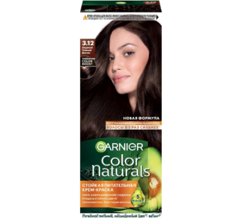 Garnier Color Naturals Краска д/волос 3.12 Ледяной темный шатен *3*12