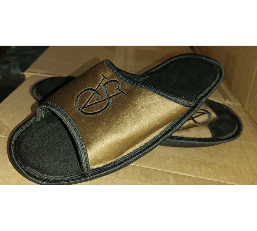 Тапочки женские домашние полиуретан 36-41 арт 004 VC коричневые (12пар/уп)