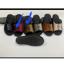 Тапочки женские домашние полиуретан 36-41 арт 004 VS бордо (12пар/уп)