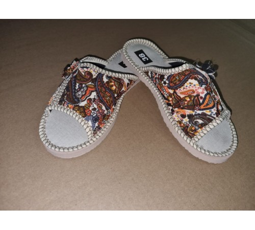 Тапочки женские домашние (открытые) подошва эва. 36-41 арт0090-А (ТЖО 005), светлый баклажан 12пар