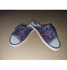 Тапочки женские домашние (открытые) подошва эва. 36-41 арт0090-А (ТЖО 005), темный баклажан 12пар