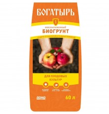 Биогрунт Богатырь "Для плодовых культур" 60 л