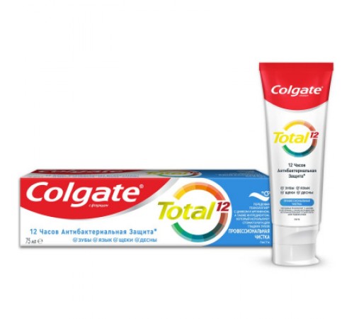 Зубная паста Colgate Total 12 Профессиональная.Чистка 75мл *12*48 / 3456