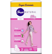 Слипи Натурал прокл. Slim ультра тонкие ДУО по 20 шт.Длинные *6/12