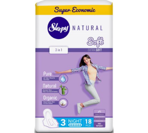 Слипи Натурал прокл Soft по 18 шт.ДУО Ночные *6/12