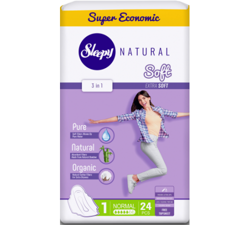 Слипи Натурал прокл Soft по 24 шт.ДУО Нормал *6/12