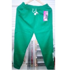 Штаны женские спорт с монжетами теплые Круто QI №W2662 зелен. (XL-6XL) (6шт/уп)