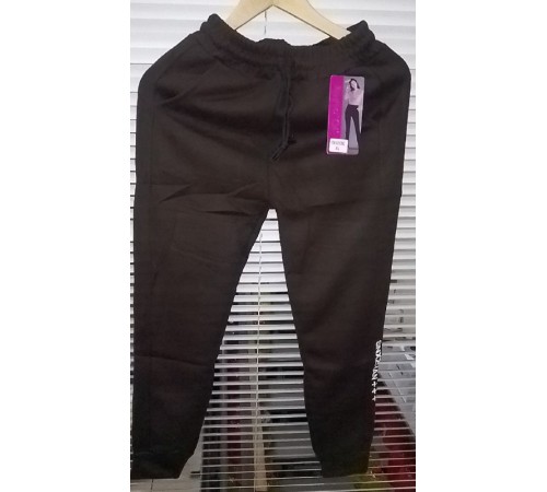 Штаны женские спорт с монжетами теплые Круто QI №W2662 син. (XL-6XL) (6шт/уп)