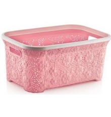 Корзина АЖУРНАЯ 35л розовый (12) шт арт.05114