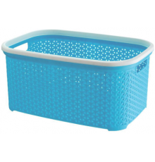 Корзина плетёная 35 лт голубой (12) шт арт.05104