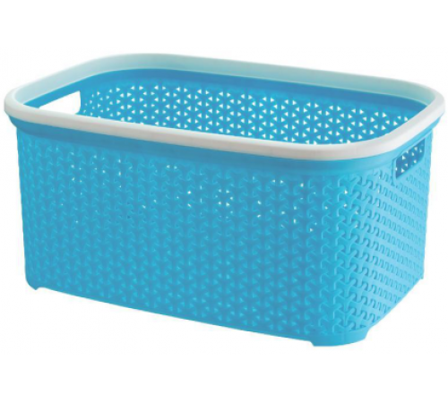 Корзина плетёная 35 лт голубой (12) шт арт.05104