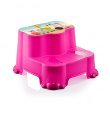 Табурет двухступенчатый детский  розовый (уп/12 шт) арт.06104