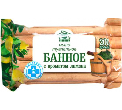 Мыло туалетное Меридиан "БАННОЕ" 150 гр (49 шт/кор) Лимон