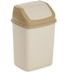 Урна для мусора Фантазия 5л молочный (уп/48шт)  09401