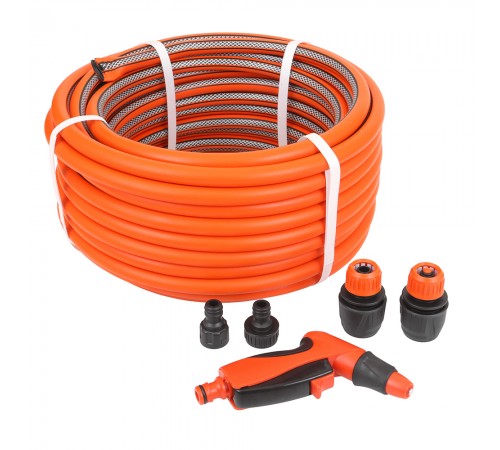 Набор для полива со шлангом Жук классик 25м 1/2" и регулируемым пистолетом поливочным Жук Эрго