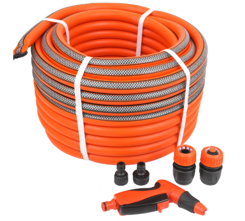 Набор для полива со шлангом Жук классик 25м 3/4" и регулируемым пистолетом поливочным Жук Эрго