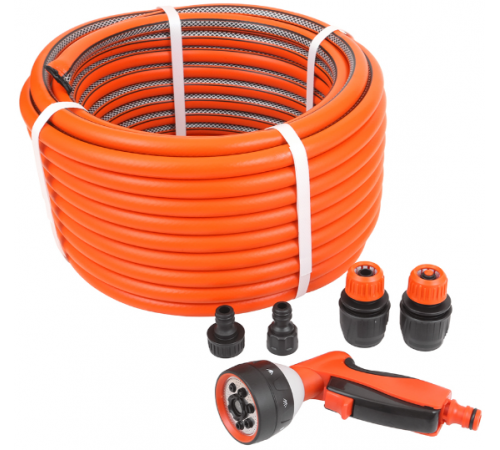 Набор для полива со шлангом Жук классик 25м 1/2" и семифункциональным пистолетом поливочным Жук Эрго