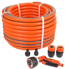 Набор для полива со шлангом Жук классик 25м 3/4" и семифункциональным пистолетом поливочным Жук Эрго