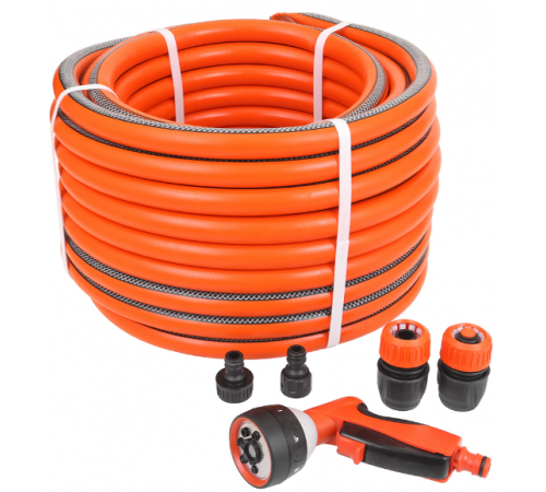 Набор для полива со шлангом Жук классик 25м 3/4" и семифункциональным пистолетом поливочным Жук Эрго