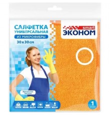 Микрофибра салфетка Эконом smart 30х30 80*20 №1 для стекол и зеркал арт.80168