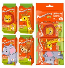 Влажные салфетки Pamperino №8*8 Kids детские с ромашкой и витамином Е mix арт.72782  *12