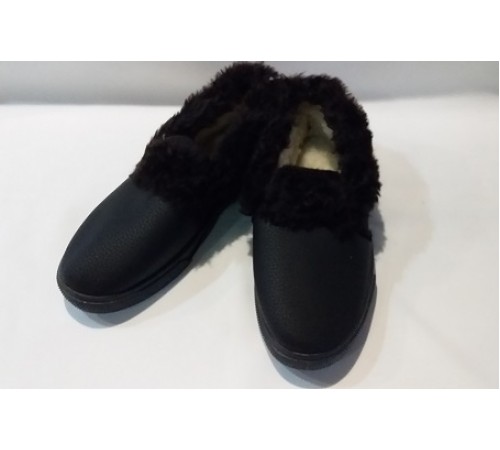 Женские бабуши нубук G-039 черные рр37-41 (4шт/уп)