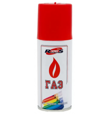 Газ для зажигалок RUNIS, метал. баллон, 140 мл, белый (с насадками) /36/