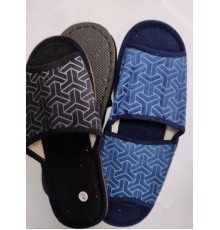 Тапочки Мужские комнатные открытые подошва ЭВА черная Эконом арнамент 41-46рр Китай 12 пар