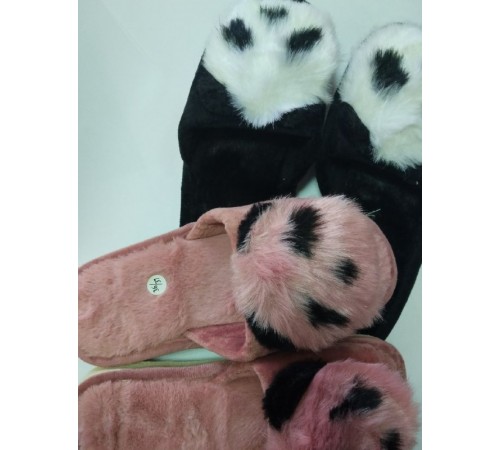 Тапочки женские комнатные открытые подошва ЭВА пушок 36-41рр Китай 12пар