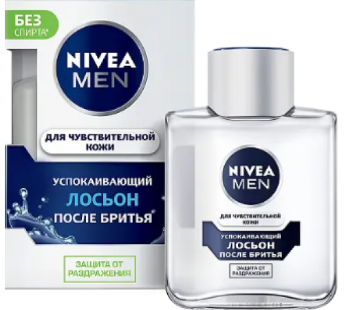 НИВЕЯ Лосьон п/бритья Успокаивающий д/чувств. кожи (белый) 100мл  6*24* арт.81314
