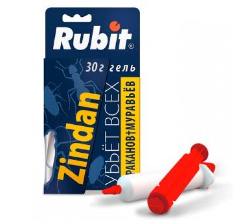 Гель от тараканов Зиндан 30г шприц в коробке (25) Рубит арт.90873