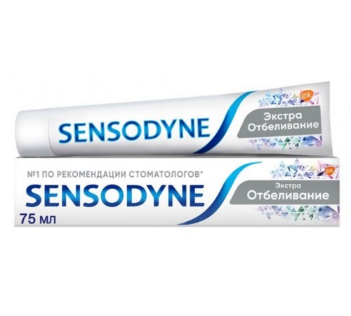 Зубная паста SENSODYNE Экстра отбеливание, 75 мл *3/12