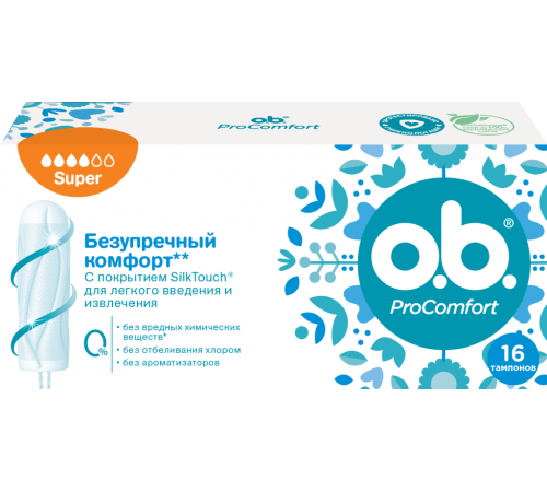 Тампоны О.b ProComfort Нормал 16 шт. 12*96