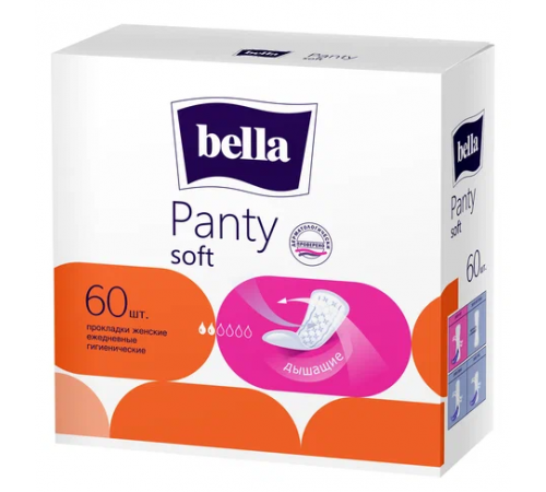 BELLA PANTY SOFT ежедневные прокладки 60шт (12/уп) /864 (720)