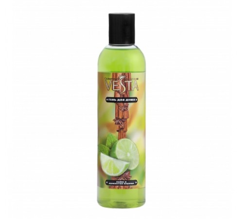 Гель для душа серии  "Vesta"  солнечная коллекция" "Лайм и душистая корица" 275 мл. 24 шт.
