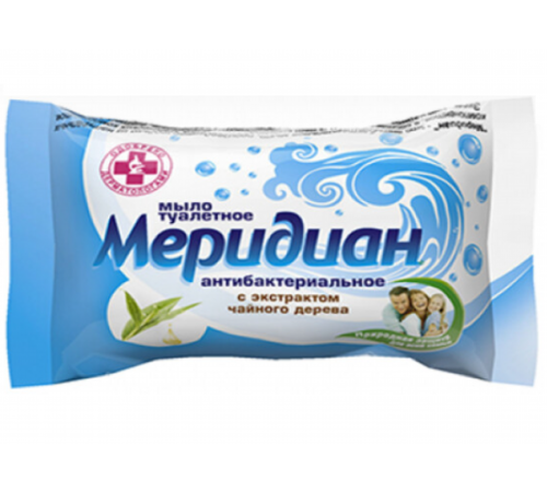 Мыло туалетное "Меридиан" Антибактериальное 100гр в индив. уп. (66шт/кор)