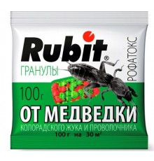 Средство от медведки и проволочника гранулы РОФАТОКС 100г (50) Рубит арт. 59021