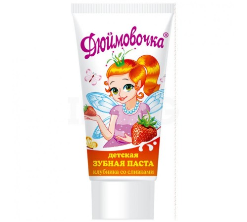 Зубная паста 'ВЕСНА Дюймовочка' клубника со сливками 75г с колпачком 'Stand-Up арт1828 (48/у)