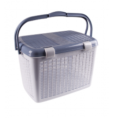 Большая корзина для пикника св.серый  (10 шт.) арт.03105