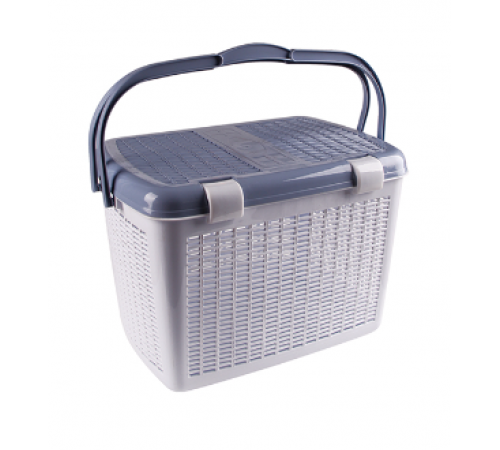 Большая корзина для пикника св.серый  (10 шт.) арт.03105