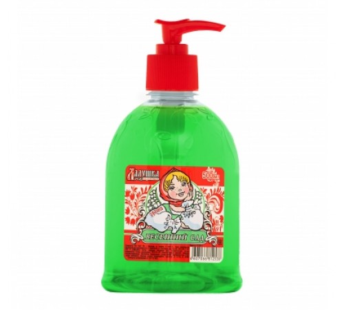 Мыло жидкое с дозатором серии Ладушка. Весенний сад 500 мл. 18 шт.