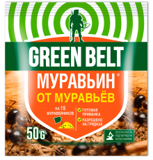 Инсектицид Муравьин (50г/кг диазинона) (пак 50гр) GREEN BELT - 50шт/кор 01-119