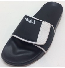 Мужские шлепанцы черно-белые ЭВА открытые  арт 907-40  (40-45р)  (6шт/уп)