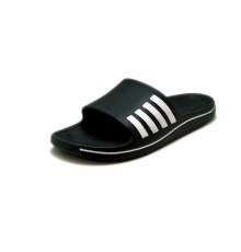 Мужские шлепанцы черно-белые ЭВА открытые  арт 1026  (40-45р)  (8шт/уп)