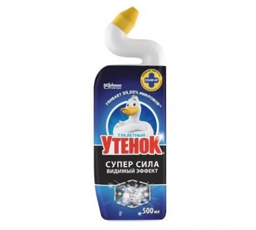 Средство чистящее д/унитаза Туалетный Утенок Супер Cила Видимый эффект 500мл *6*12 чёрн. *576