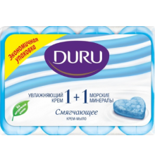 DURU 1+1 Крем-мыло Морские минералы (полосатое) 4*80г  *12*