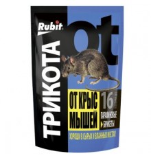 Средство от крыс и мышей парафиновый брикет ТРИКОТА 16 доз 160г (40) Рубит арт. 49377