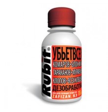 Средство от клещей, комаров, блох, мух, тараканов, муравьев ЗАФИЗАН 100мл (45) Рубит арт. 61519
