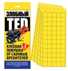 КЛЕЕВАЯ ЛОВУШКА от сад. вред. Злобный ТЭД 5пластин (50/100) арт. 50660
