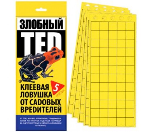 КЛЕЕВАЯ ЛОВУШКА от сад. вред. Злобный ТЭД 5пластин (50/100) арт. 50660